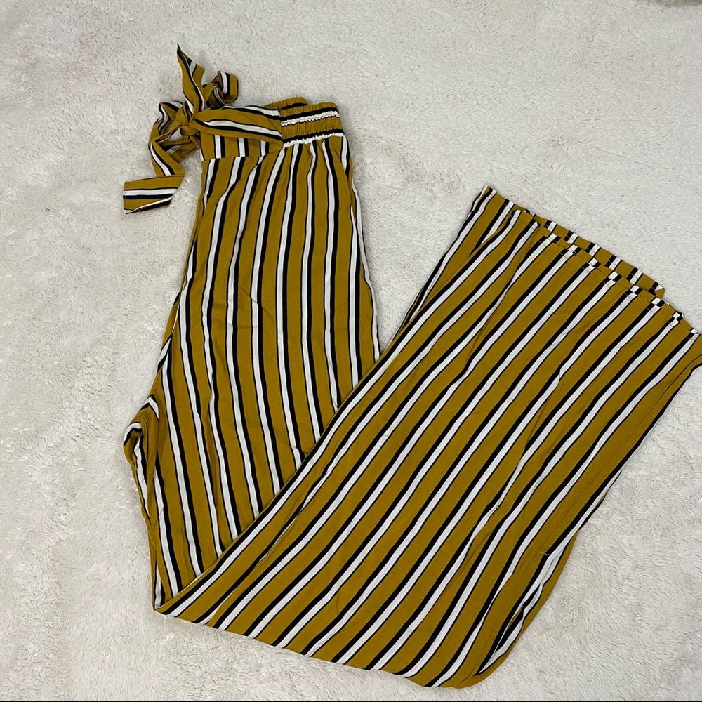 Fashion Nova Stripped Tie Pants NWT